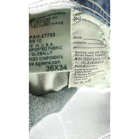 Men's AG Denim Adriano Goldschmied The Matchbox Slim Straight Leg Jeans 36x34 - Picture 7 of 7